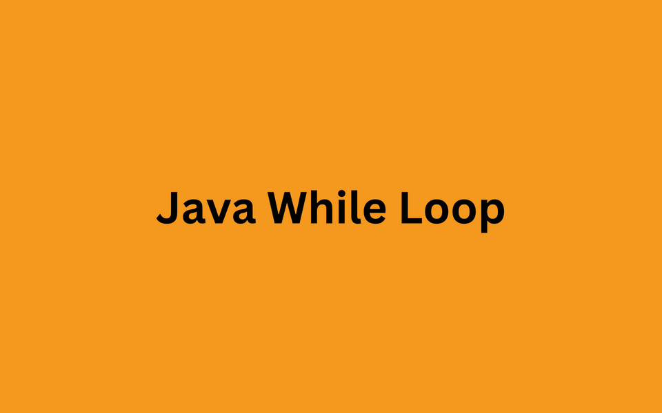 Java While Loop
