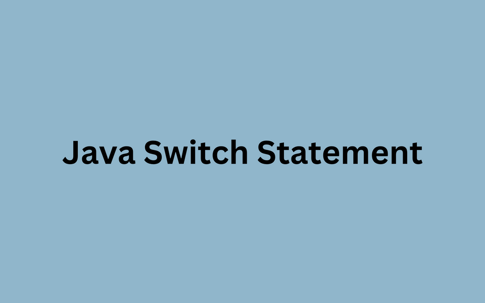 Java Switch Statement